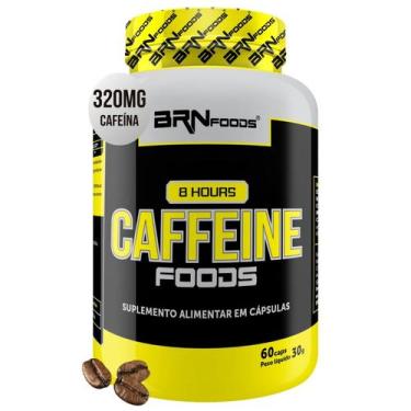 Imagem de Termogênico 8 Hours Caffeine Foods  BRN Foods, 60 Cápsulas