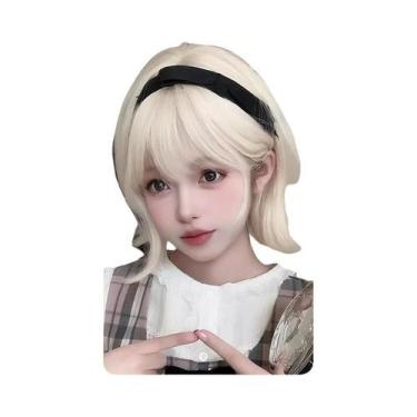 Imagem de Peruca Sintética Curta Cacheada Para Mulheres, Estilo Lolita Cosplay, 