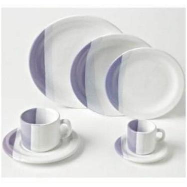 Imagem de Jogo de jantar Louças pratos e xícaras 20 peças completo de cerâmica L