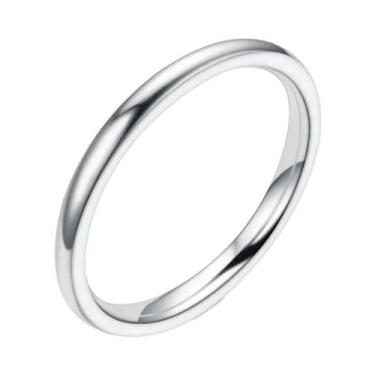 Imagem de Anéis Finos De Aço Inoxidável Rose Gold De 2mm Para Mulheres E Meninas