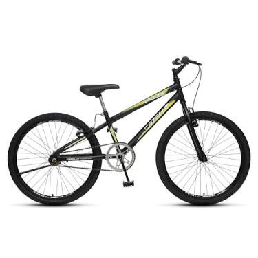 Imagem de Colli, Bicicleta Cazelle Allegra Force One, Aro Comum 24, Aço Carbono, Tamanho 14, Quadro Rebaixado, Guidão Downhill,Freios V-Break, Com Descanso Lateral, Preto Fosco