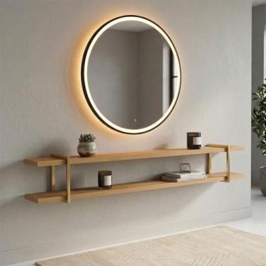 Imagem de Prateleira Multiuso 180cm com Suporte em Metal 100% MDF - Casa Lar Inc