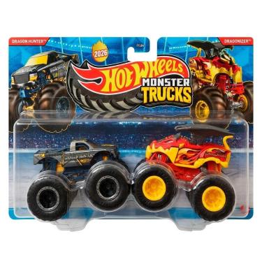 Imagem de Hot Wheels Monster Trucks Dragon Hunter vs Dragonizer - Mattel