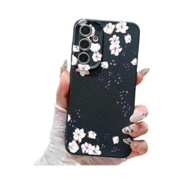 Imagem de Capa De Couro Com Estampa Floral Para Samsung Galaxy S26 S25 S24 S23 S