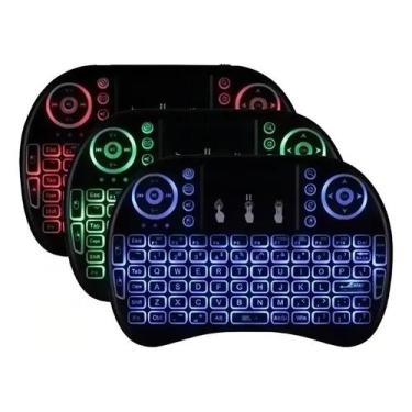 Imagem de Mini Teclado Bluetooth Sem Fio Iluminado Preto Xtrad HK8550 - Congratu