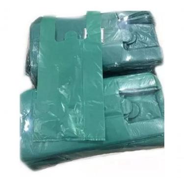 Imagem de Sacola Plástica Reciclada 35x45 2 kg para Transporte Reforçado com Polietileno Recuperado Azul, Verde, Marrom Higipack