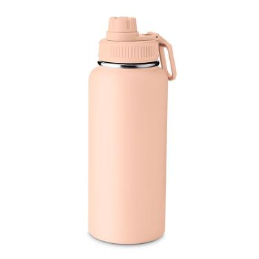 Imagem de Garrafa Térmica Garrafa com Alça e Bico 960ml Parede Dupla Pêssego Tpc para Bebidas em...