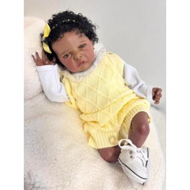 Imagem de Bebê Reborn Atticus Negra Tecido - Ana Dolls
