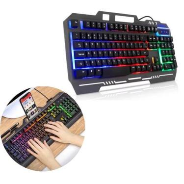 Imagem de Teclado Gamer Retroiluminação Semi Mecânico Led Jogo Note M-888  - Pri