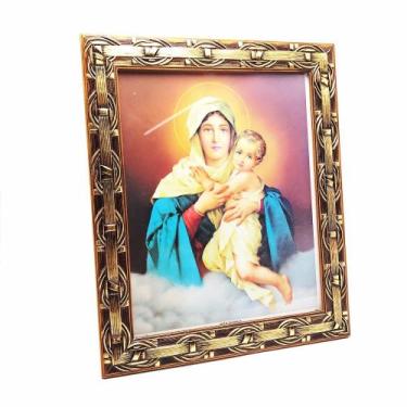 Imagem de Quadro Mãe Rainha Com Vidro E Moldura 30 x 25 cm - BENFICA