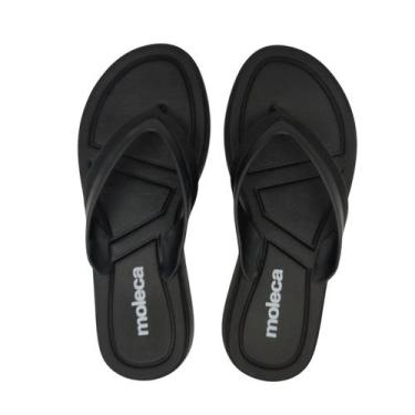 Imagem de Chinelo Sandália Feminina Pvc Leve e Macio  Moleca 5548100, Preto, 38