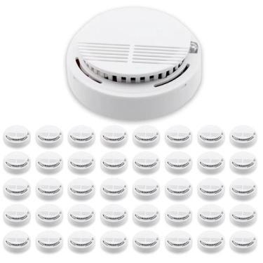 Imagem de Detector de Fumaca Kit 40 Uni Incendio Fogo Sensor Fotoeletrico Alarme