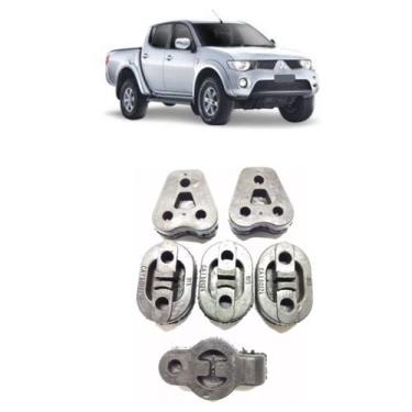 Imagem de Borracha Coxim Escapamento L200 2.8 Kit Com 6 Peças - DISKSCAP