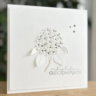 Imagem de FAWENUCY Matriz de Corte Metálica para Scrapbooking de Hortênsia 8 x 9