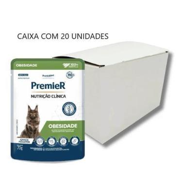 Imagem de Caixa com 20 Sachês Premier Clínica Gatos Obesidade 70g