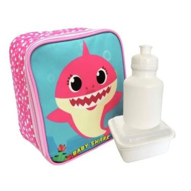 Imagem de Lancheira Térmica Infantil Baby Shark Mamãe Tubarão Rosa