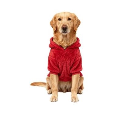 Imagem de Moletom Quente De Lã Para Cães De Porte Médio a Grande, Roupa De Inver
