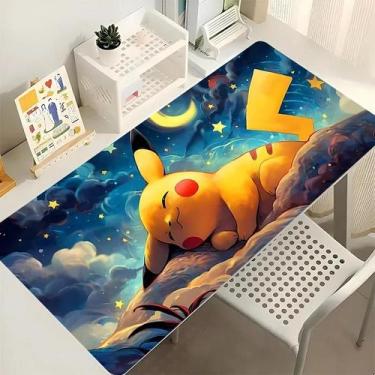 Imagem de Mouse Pad Gamer Kawaii Cartoon P-Pokemon, Tapete De Mesa Para Teclado,