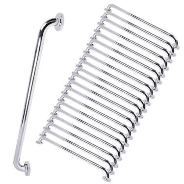 Imagem de Barra Alça de Apoio 80cm Inox Kit 20 Uni Banho Idoso Amputado Acessibi