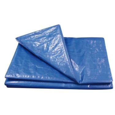 Imagem de Lona Encerada De Polietileno 150 Micras 6m X 5m Azul Worker