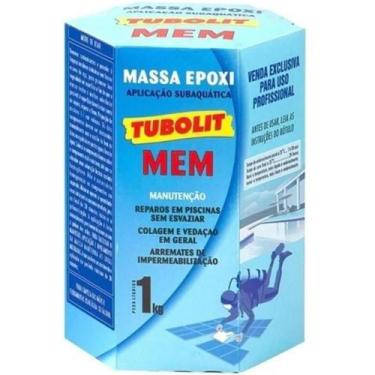 Imagem de Massa Epoxi MEM branca Tubolit 1kg Cola Azulejo e faz reparos em Pisci