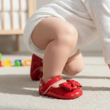Imagem de Sapatinho Bebe Pampili Sapatilha Bebe Nina laço duplo verniz vermelho 