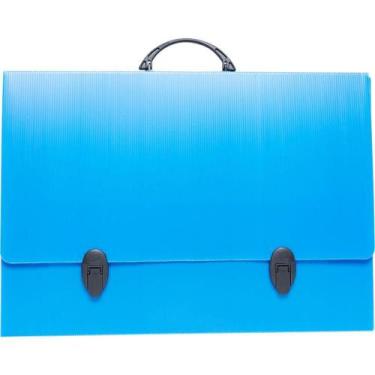 Imagem de Maleta Novaonda com ALCA A-3 Azul C/FECHO 3,5CM - Polibras