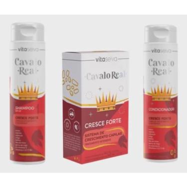 Imagem de Vita Seiva Cavalo Real Cresce Forte 03 unidades Shampoo Condicionador Tratamento Crescimento Capilar Kit Incolor 03