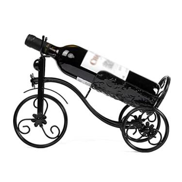 Imagem de Suporte para garrafas, Suporte para garrafas de vinho em forma de bicicleta vintage Asukohu Ferro forjado triciclo para garrafas de vinho