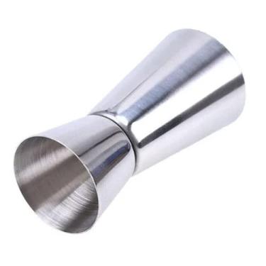 Imagem de Primor Inox - Dosador Duplo Inox 30ml/60ml - Copo Medidor Bebidas Drinks - Prata - 2 Unidades