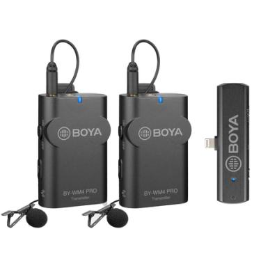 Imagem de Microfone de Lapela Duplo Sem Fio Boya BY-WM4 Pro K4 para Dispositivos e Smartphones iOS (Lightning)