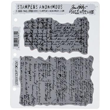 Imagem de Stampers Anonymous Carimbos aderentes Tim Holtz 17 x 20 cm, escrita Ledger