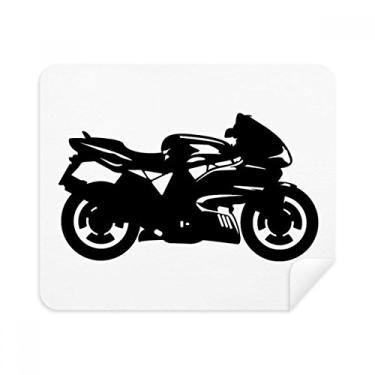 Imagem de Pano de limpeza mecânico de motocicleta para ilustração preta, 2 peças, tecido de camurça