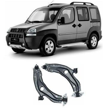 Imagem de Bandeja Fiat Doblo Adventure Dianteira (2004 Até 2014) Flex Automotive O Par