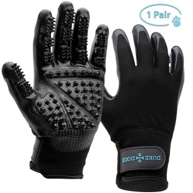 Imagem de Par Luvas Escova Tira Pelos Cães True Touch Duke & Dixie