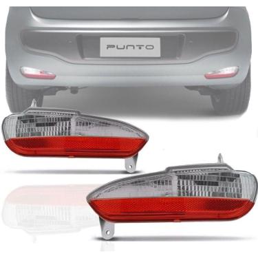 Imagem de Par Luz Ré Lanterna Parachoque Fiat Punto 2013 2014 2015