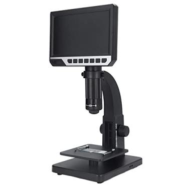Imagem de Microscópio USB Digital LCD, Microscópios Digitais de Tela IPS de 7 polegadas, Microscópio Moeda de 0 a 2000X Para Observação Biológica de Reparo de PCB, Bateria de 2600mAh, 12MP