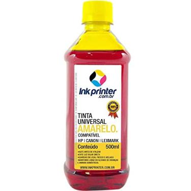 Imagem de Tinta Inkprinter Universal Amarela para Recarga de Cartucho Hp, Lexmark, Canon, Brother (500ml)