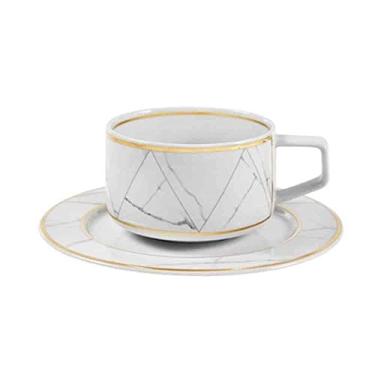 Imagem de Jogo de Xícaras para Chá com Pires Vista Alegre modelo Carrara by Coline Le Corre - 4 peças