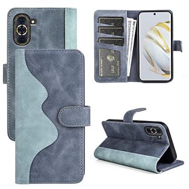 Imagem de YUNCHAO Caixa de telefone Para Huawei Nova, 10 Pro Stitching Horizontal Flip Leather Telefone capa para celular