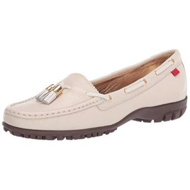 Imagem de MARC JOSEPH NEW YORK Sapato de golfe feminino Spring Street de couro feito no Brasil, Granulado em creme, 11