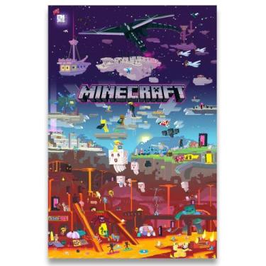 Imagem de Poster Decorativo 42cm X 30cm A3 Brilhante Minecraft B1 - Bd Net Colle