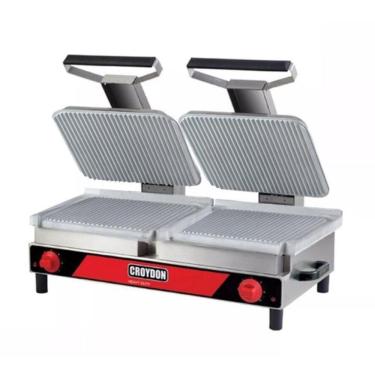 Imagem de Sanduicheira Elétrica Croydon Dupla 2 Prensas Estriadas SADE