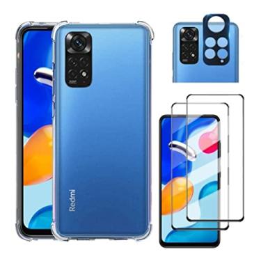Imagem de Capa Capinha Para Redmi Note 11 4g Versão Global + 2x Película de Vidro Premium 3d + Película de Proteção da Lente da Camera - (HARD GLASS STORE)
