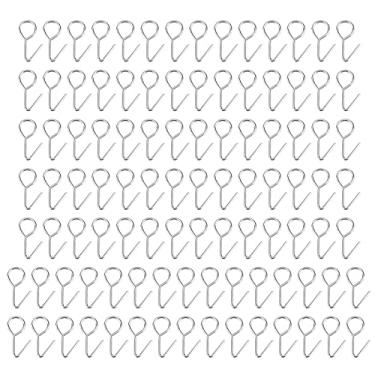 Imagem de 100pcs haming gancho zinco material de aço inoxidável decoração de parede multifuncional gancho de anel para cozinha quarto escritório do banheiro
