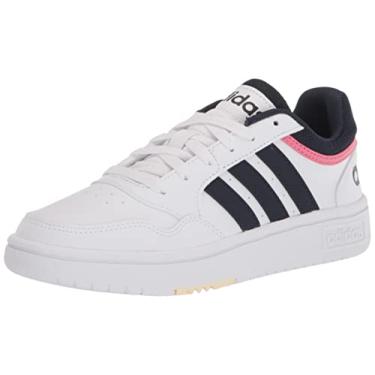 Imagem de adidas Tênis de basquete masculino Hoops 3.0, branco/azul royal/chiclete, Branco/Legend Ink/Wonder White, 37