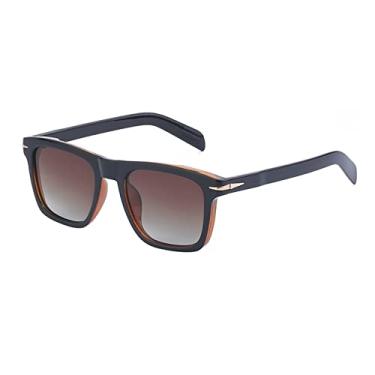 Imagem de Óculos de Sol Quadrado Polarizado Masculino Feminino Retro Polar Óculos Óculos Masculino, C3 Preto Marrom, Sem caixa