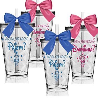 Imagem de 4 Copos Convite Twister Personalizados para Pajem e Daminha - Disney