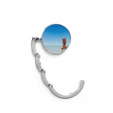 Imagem de Gancho de mesa com fecho decorativo e fecho dobrável para praia, abacaxi, praia, oceano, praia