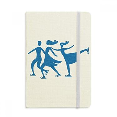 Imagem de Caderno de esqui de inverno com desenho azul, capa dura oficial, diário clássico